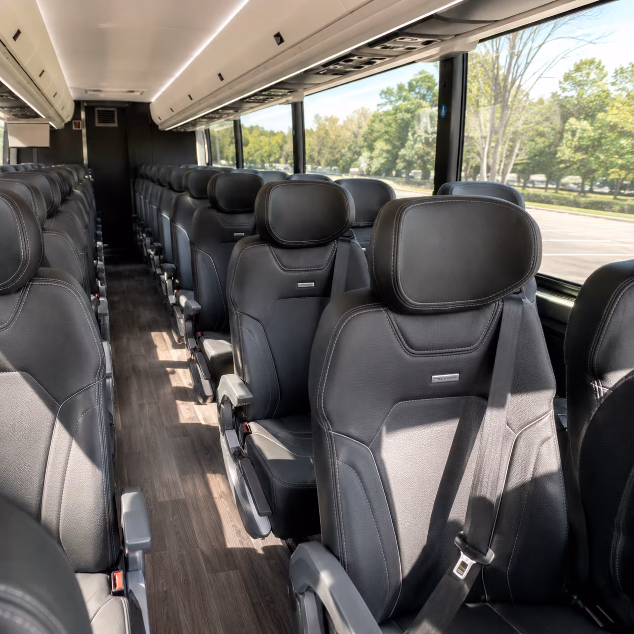 orange charter bus