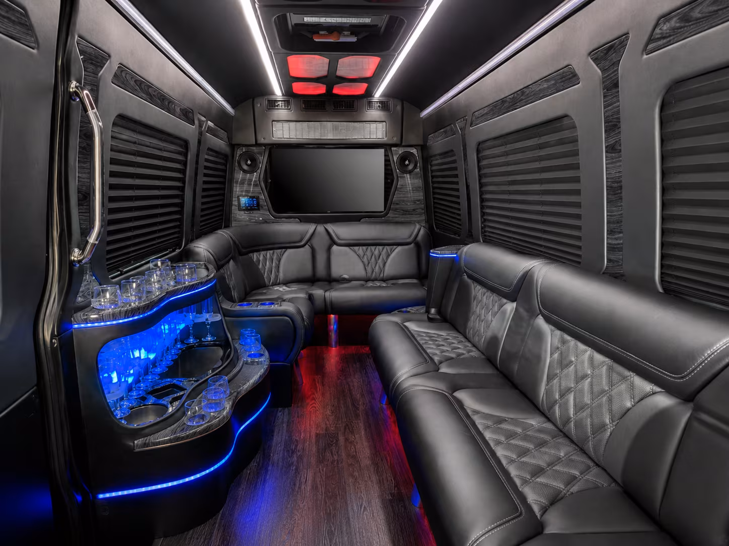 orange sprinter limousine inside