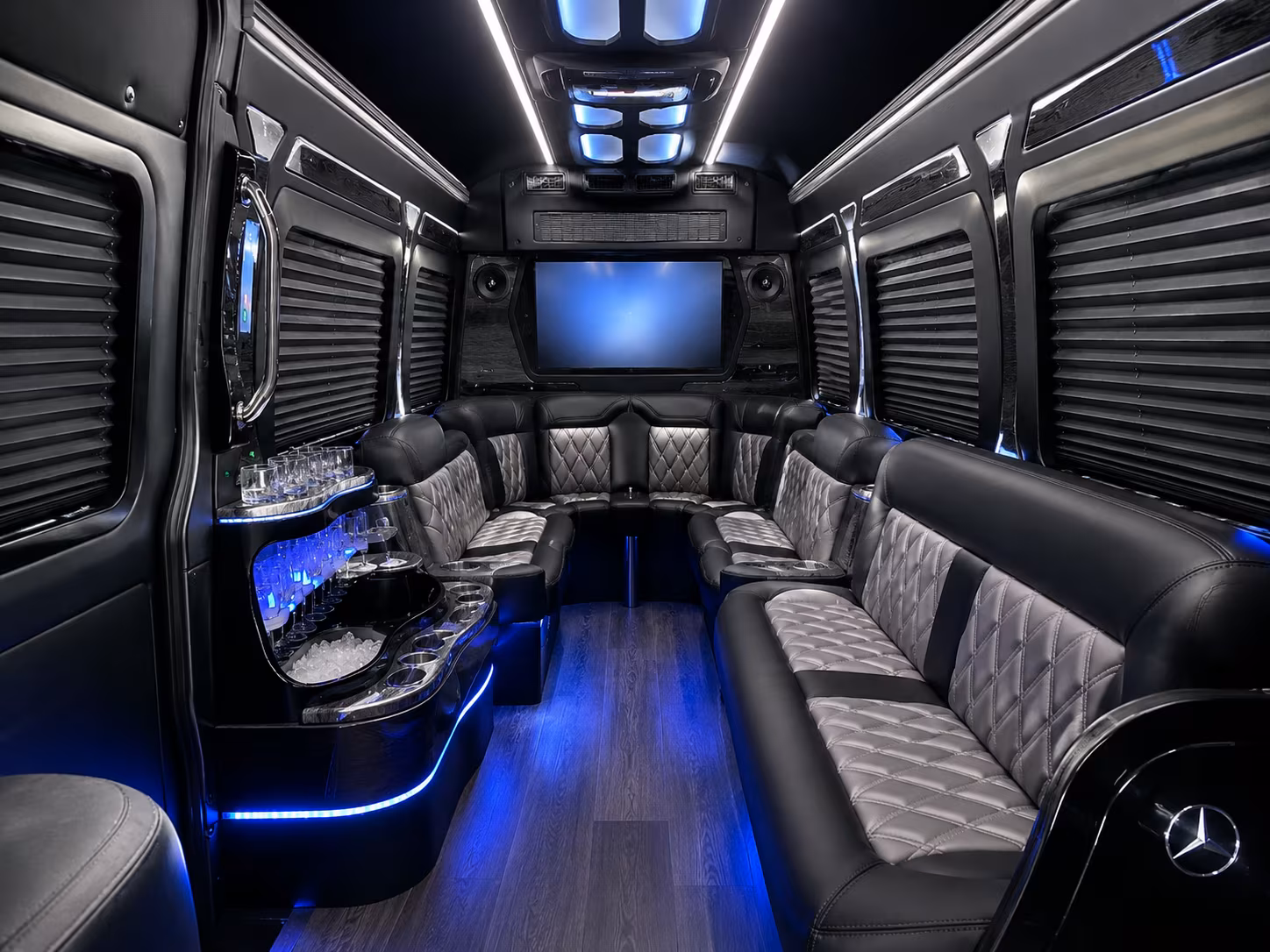 orange sprinter limousine interior