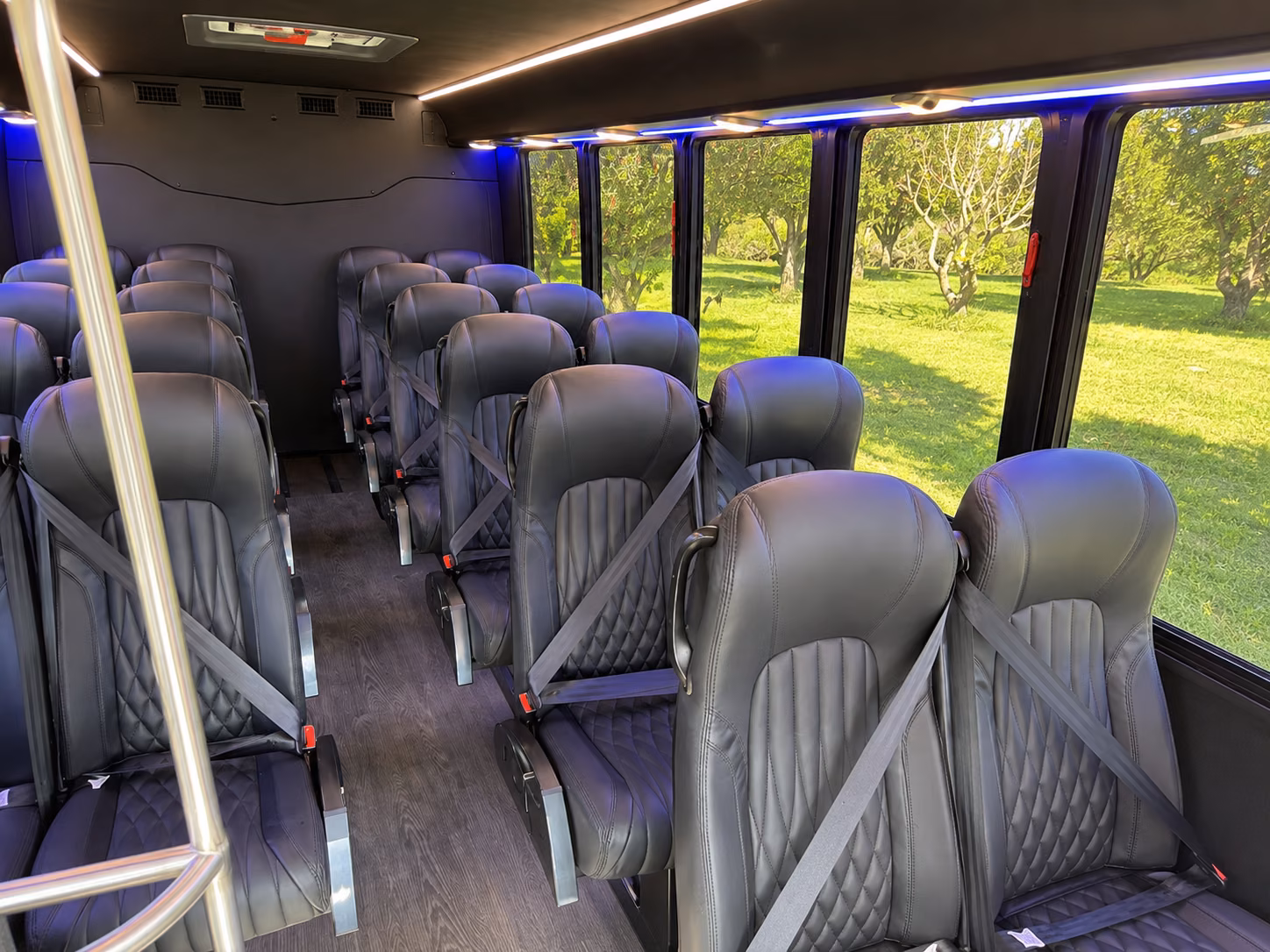 shuttle buses for wedding guests between orange hotels and your venue
